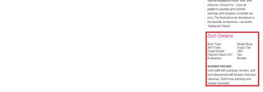 Usando como exemplo a Barbie Banana Bonanza | Foto: Caori (via Barbie Collector)