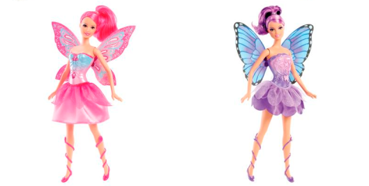 Boneca Barbie - Butterfly e a Princesa Fairy Lilás e rosa